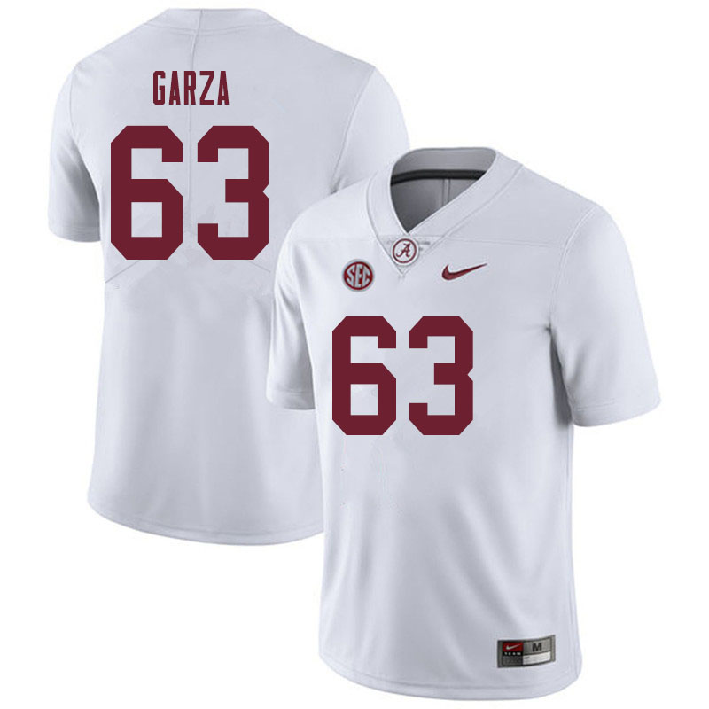 Alabama Crimson Tide Men's Rowdy Garza #63 White NCAA Nike Authentic Stitched 2019 College Football Jersey SK16G54SO
